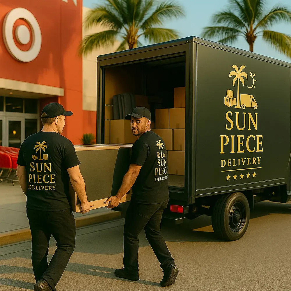 Sun Piece crew moving furniture to their truck